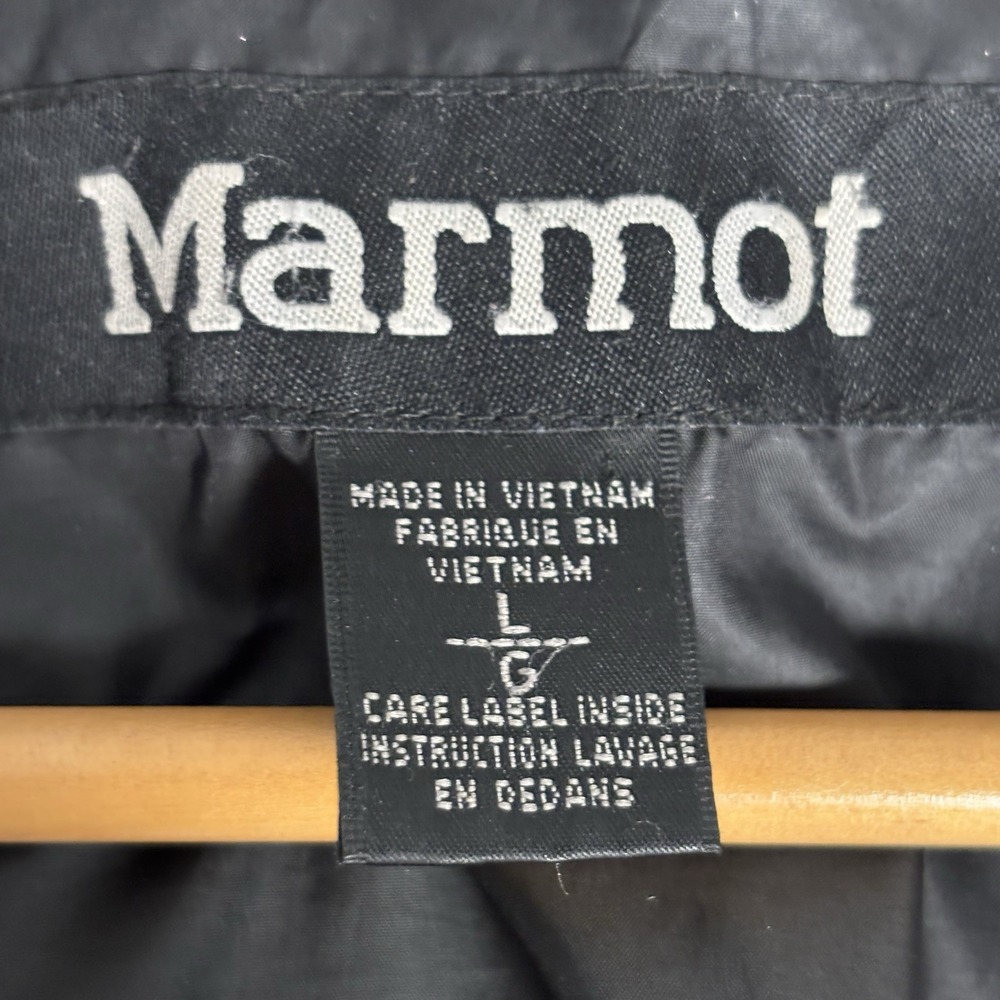 Marmot Puffer Jacket Womens Large Black Quilted Lightweight Hiking Packable - Picture 4 of 15